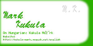 mark kukula business card